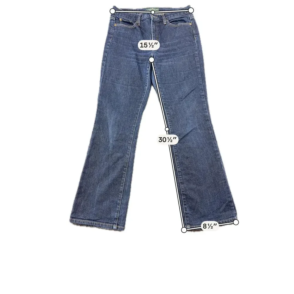 Lauren Ralph Lauren Jeans Womens 6 Blue Medium Wash Classic Bootcut Denim Pants